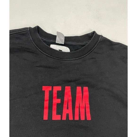 H&M Justin Bieber Team Stadium Tour Crewneck Sweatshirt Women Small Black Music - Picture 2 of 8